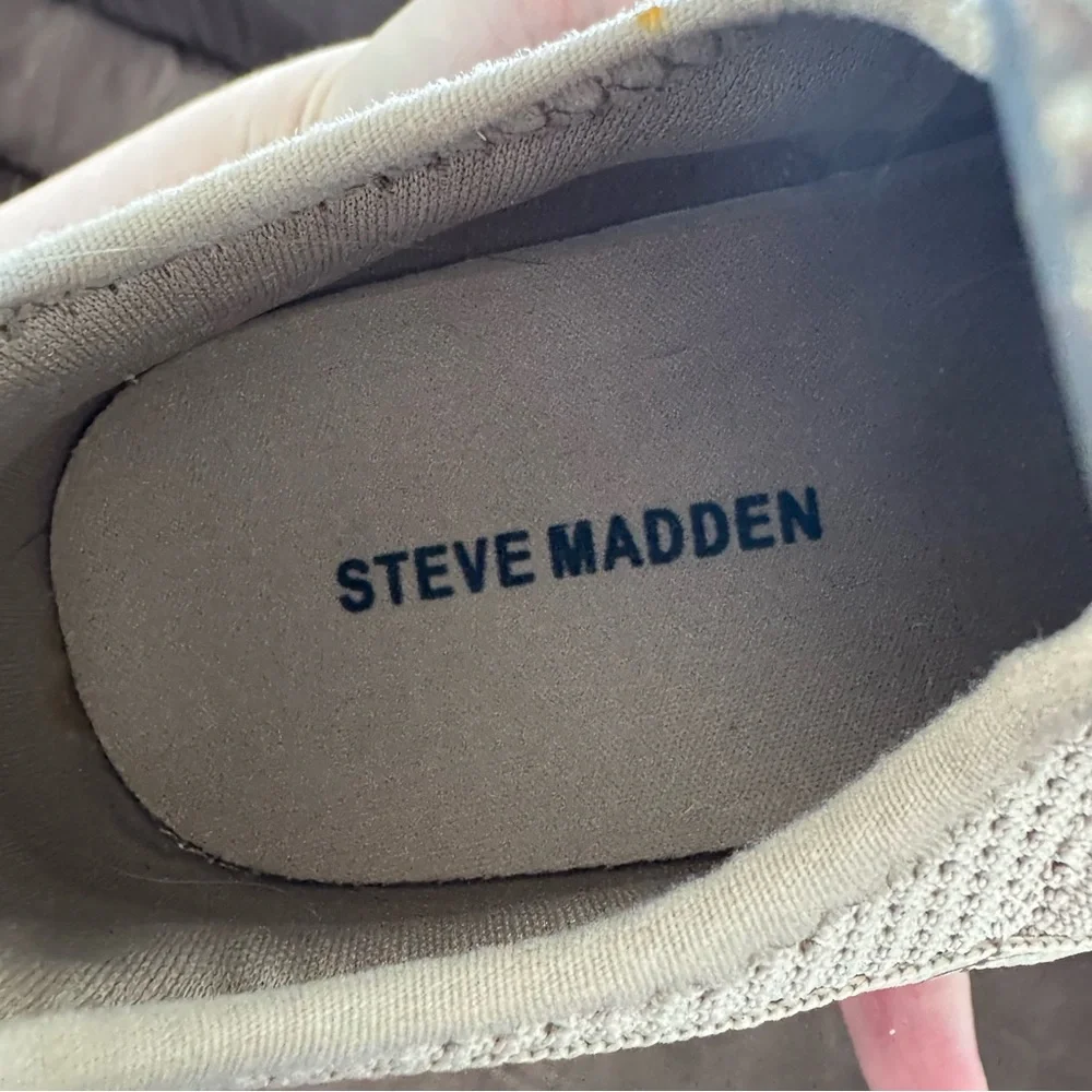 Steve Madden Jmaxima Blush Multi Jeweled Tan Bedazzled SM NY90 Sneakers Size 4M